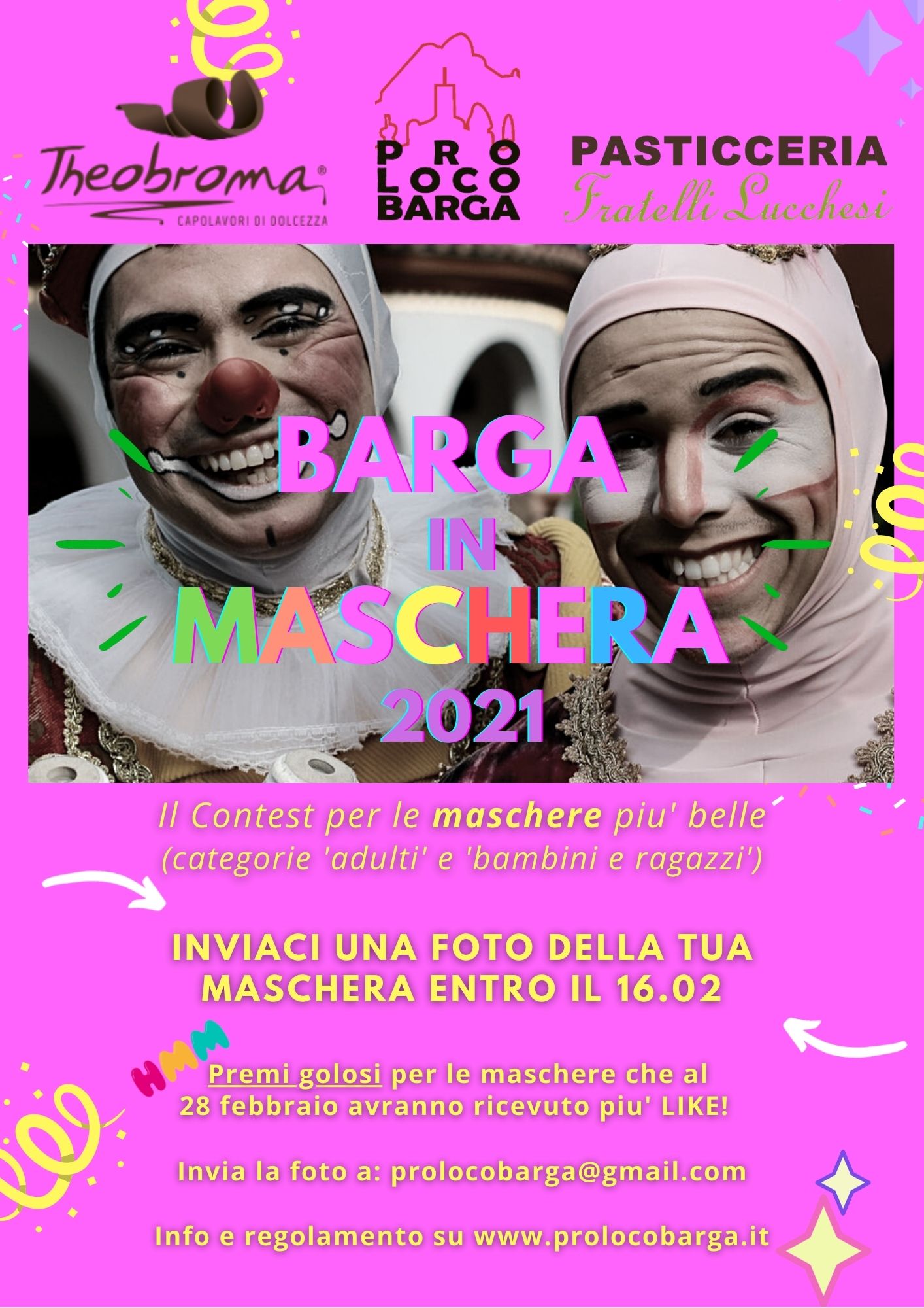 Partecipa al Foto Contest di Carnevale “Barga in Maschera 2021”